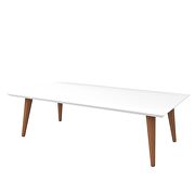 11.81 high rectangle coffee table with splayed legs in white gloss by Manhattan Comfort additional picture 2
