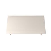 11.81 high rectangle coffee table with splayed legs in off white and maple cream by Manhattan Comfort additional picture 6