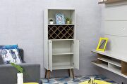 10 bottle wine rack china storage closet with 4 shelves in off white and maple cream by Manhattan Comfort additional picture 4