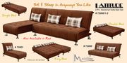 Brown sleeper 2 pcs sofa bed sectional by Mainline additional picture 2