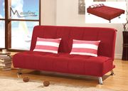 Red sleeper 2 pcs sofa bed sectional by Mainline additional picture 2