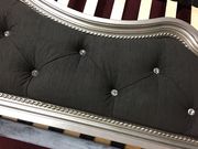 Neo-classical bed w/ mirror rims and tuftings by Mainline additional picture 2