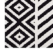 Geometric chevron / diamond black/white area rug additional photo 2 of 5