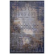Distressed finish blue/rust/cream area rug by Modway additional picture 7