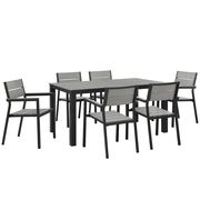 Outdoor 7pcs dining table + chairs set additional photo 2 of 6