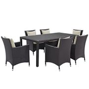 7pcs contemporary outdoor dining table + chairs set additional photo 4 of 6