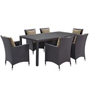 7pcs contemporary outdoor dining table + chairs set additional photo 4 of 6