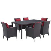 7pcs contemporary outdoor dining table + chairs set additional photo 4 of 6