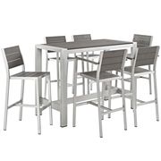 Silver gray aluminum outdoor patio 7pcs set additional photo 2 of 7
