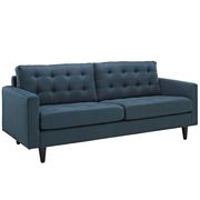 Quality azure fabric upholstered sofa additional photo 3 of 3