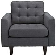 Quality dark gray fabric upholstered chair additional photo 2 of 4