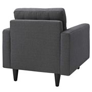 Quality dark gray fabric upholstered chair additional photo 3 of 4