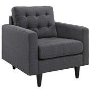 Quality dark gray fabric upholstered chair additional photo 4 of 4