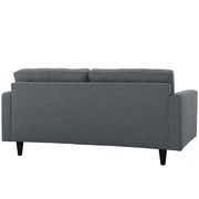 Quality dark gray fabric upholstered loveseat additional photo 3 of 3