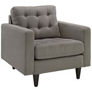 Quality granite gray fabric upholstered chair additional photo 3 of 3