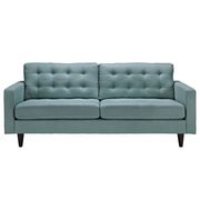 Quality laguna blue fabric upholstered sofa additional photo 2 of 3