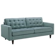 Quality laguna blue fabric upholstered sofa additional photo 3 of 3