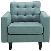 Quality laguna blue fabric upholstered chair additional photo 2 of 4