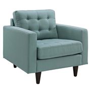 Quality laguna blue fabric upholstered chair additional photo 4 of 4