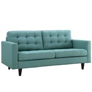 Quality laguna blue fabric upholstered loveseat by Modway additional picture 3