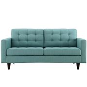 Quality laguna blue fabric upholstered loveseat by Modway additional picture 4