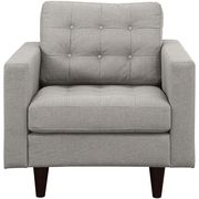 Quality light gray fabric upholstered chair additional photo 4 of 4