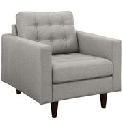 Quality light gray fabric upholstered chair additional photo 5 of 4