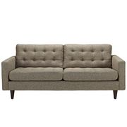 Quality oatmeal fabric upholstered sofa additional photo 2 of 3