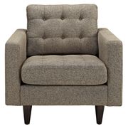 Quality oatmeal fabric upholstered chair additional photo 2 of 3
