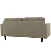 Quality oatmeal fabric upholstered loveseat additional photo 2 of 3
