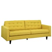 Quality sunny yellow fabric upholstered sofa by Modway additional picture 2
