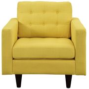 Quality sunny yellow fabric upholstered chair by Modway additional picture 2
