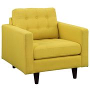Quality sunny yellow fabric upholstered chair by Modway additional picture 3