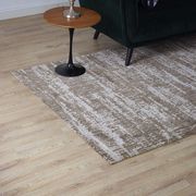 Distressed finish two-toned rustic style area rug additional photo 4 of 5
