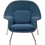 Blue tweed fabric chair + ottoman lounge set by Modway additional picture 2