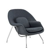 Dark gray fabric chair + ottoman lounge set by Modway additional picture 2