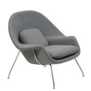Light gray fabric chair + ottoman lounge set by Modway additional picture 2
