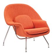Orange tweed fabric chair + ottoman lounge set by Modway additional picture 2