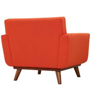 Red fabric tufted back contemporary chair additional photo 3 of 3