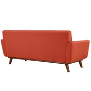 Red fabric tufted back contemporary loveseat additional photo 2 of 2
