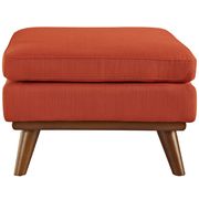 Red fabric tufted top ottoman additional photo 2 of 2