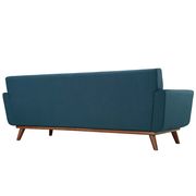 Azure teal fabric tufted back contemporary couch additional photo 4 of 3