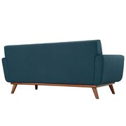 Azure teal fabric tufted back contemporary loveseat additional photo 4 of 3