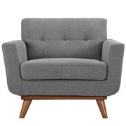 Expectation gray fabric tufted back chair by Modway additional picture 2