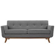 Expectation gray fabric tufted back loveseat additional photo 3 of 2