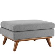 Expectation gray fabric tufted ottoman additional photo 2 of 2