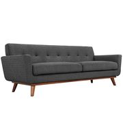 Gray fabric tufted back contemporary couch additional photo 4 of 3
