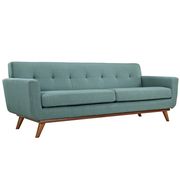 Laguna blue fabric tufted back couch additional photo 3 of 3