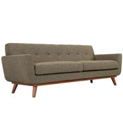 Oatmeal fabric tufted back retro couch by Modway additional picture 3