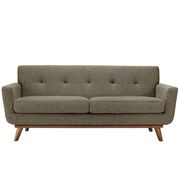 Oatmeal fabric tufted back retro loveseat by Modway additional picture 3